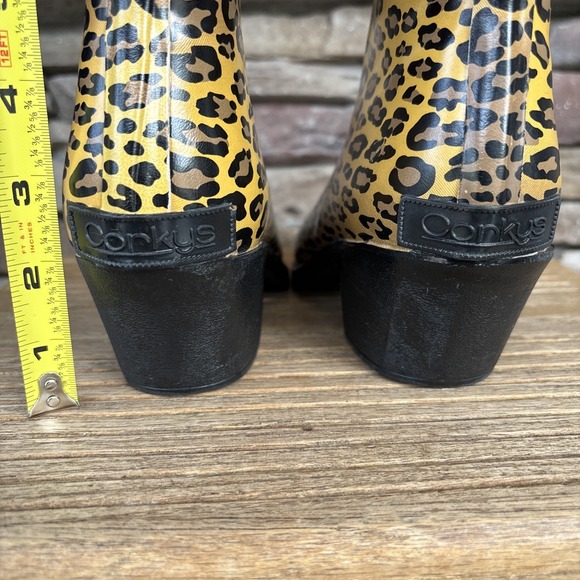 Corkys Women's Western Cowboy Rain Boots Size 5 Leopard Print - Picture 7 of 12